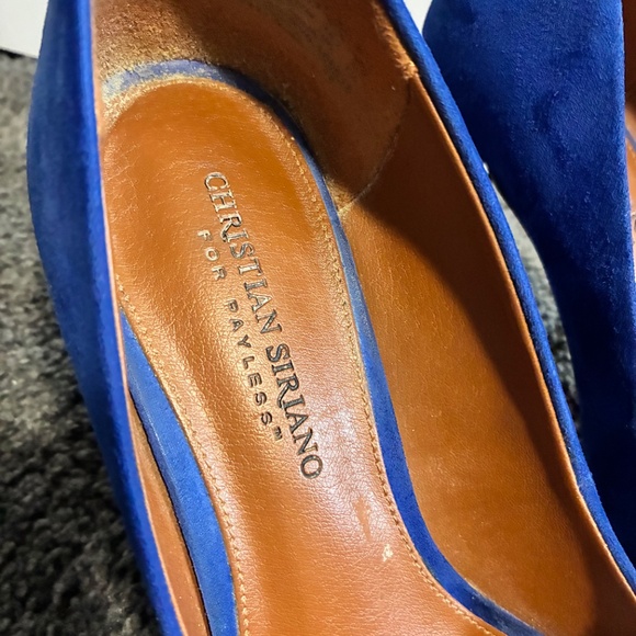 Electric blue Christian Siriano heels - Picture 4 of 9